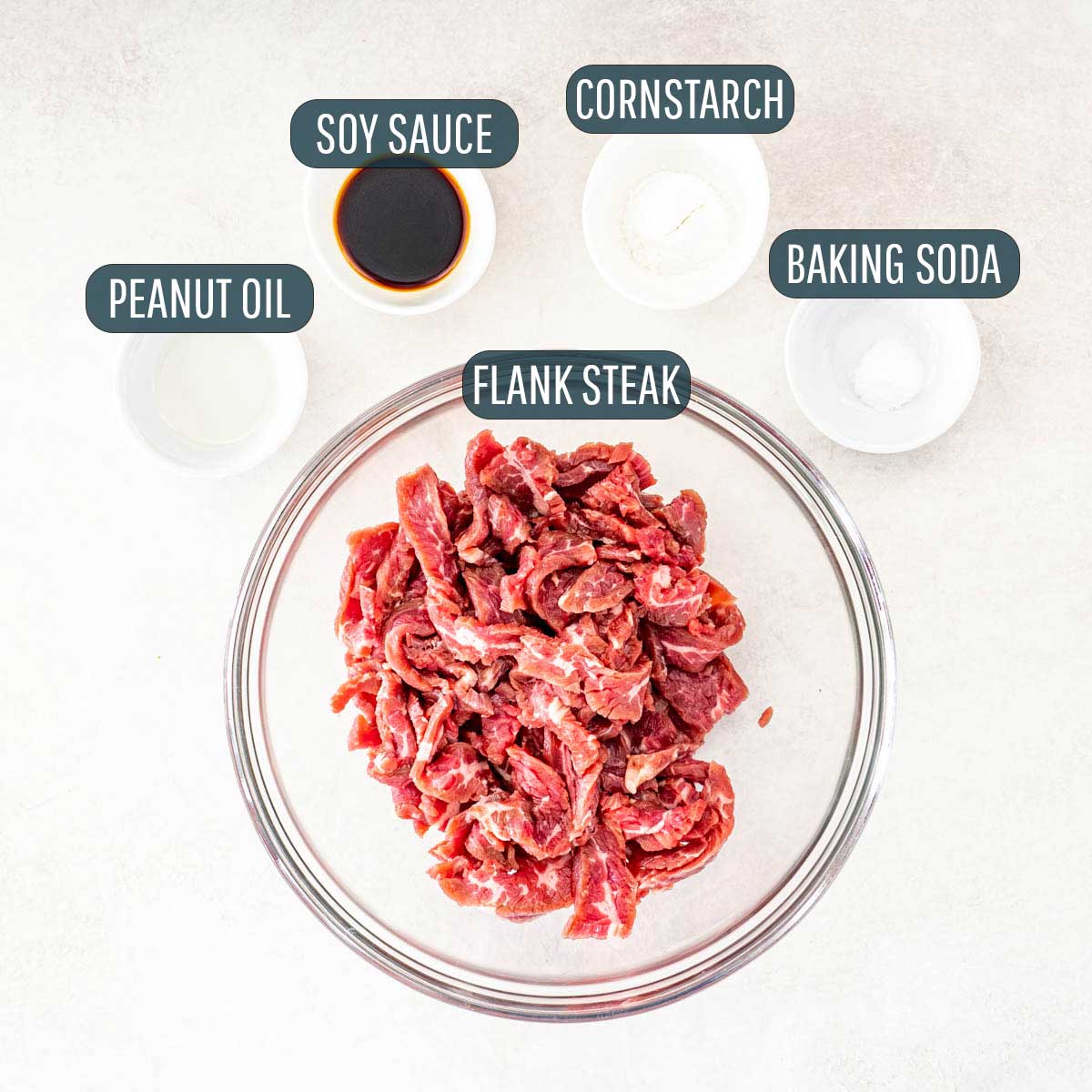 ingredients needed to marinate beef for beef lo mein.