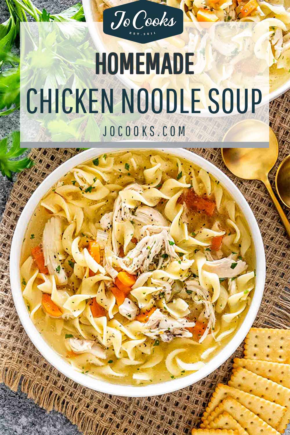 pin for homemade chicken noodle soup.