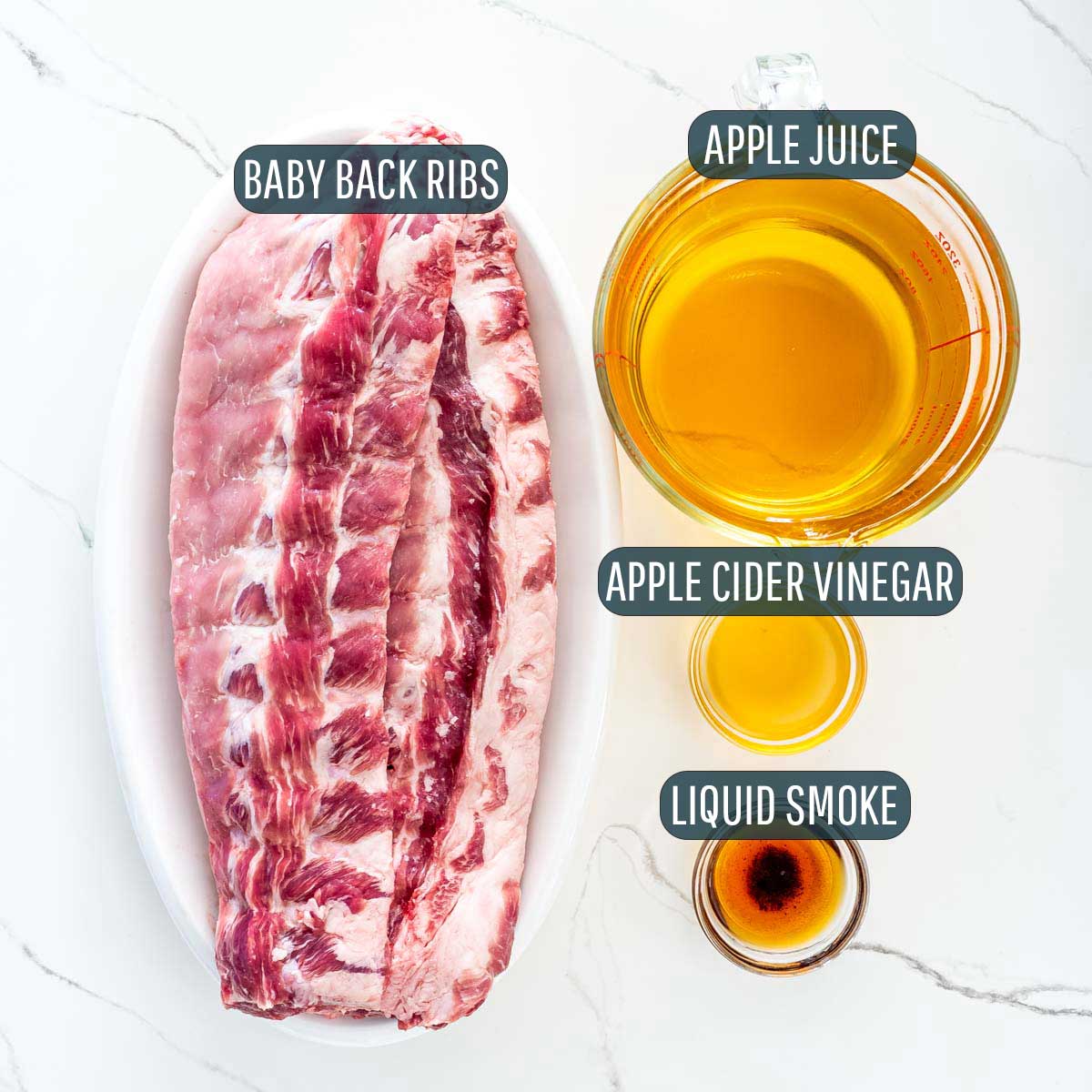 ingredients needed to make ribs in the instant pot.